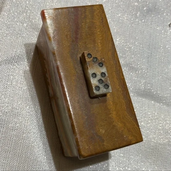 Beige Onyx Domino Game Set